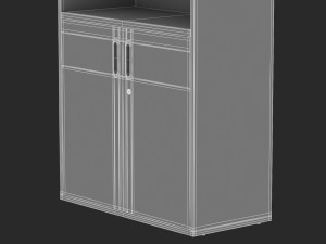 herman miller paragraph storage cabinet 2 Modelo 3D