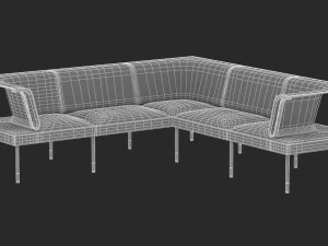 9 office workstation collection 3D Model