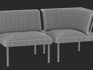 9 office workstation collection Model 3D