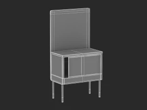 9 office workstation collection 3D Model