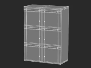 14 storage cabinets collection 3D Model