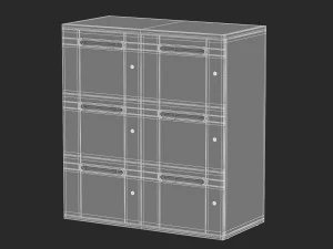 14 storage cabinets collection 3D Model