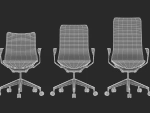 17 office chairs collection 3d 3D Model