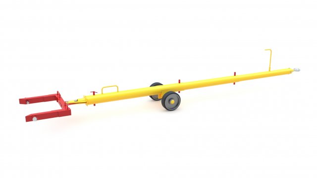 tug aircraft tow bar Modelo 3D .c4d .max .obj .3ds .fbx .stl .blend 