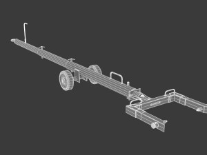 tug aircraft tow bar Modelo 3D