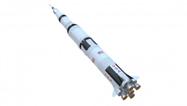 saturn v 3D 모델 .c4d .max .obj .3ds .fbx .stl .blend 