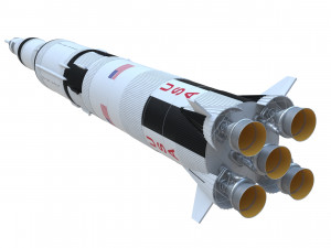saturn v 3D 모델