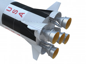 saturn v 3D 모델