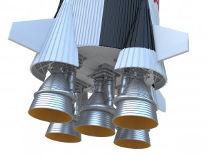 saturn v 3D 모델