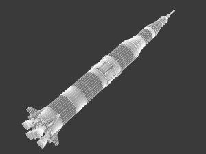 saturn v 3D 모델