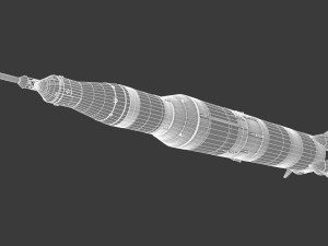saturn v 3D 모델
