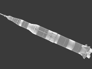 saturn v 3D 모델