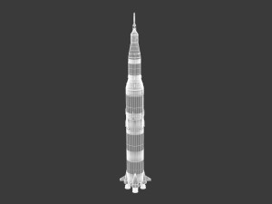 saturn v 3D 모델