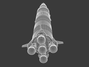 saturn v 3D 모델