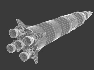 saturn v 3D 모델