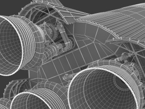 saturn v 3D 모델