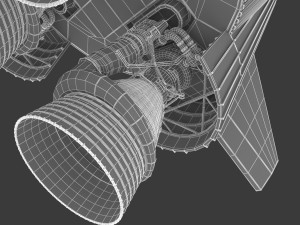 saturn v 3D 모델