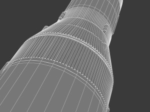 saturn v 3D 모델