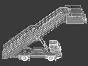 passenger steps car 3D Model