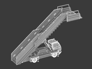 passenger steps car 3D Model