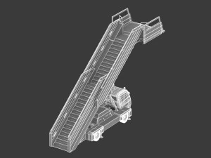 passenger steps car 3D Model