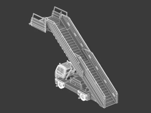 passenger steps car 3D Model