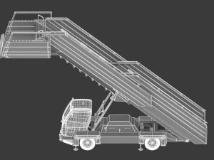 passenger steps car 3D Model