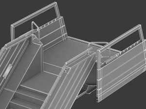 passenger steps car 3D Model