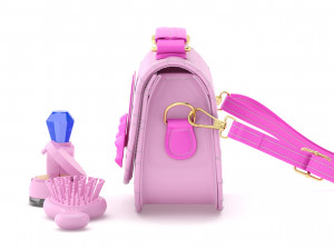 play purse set 3Dモデル