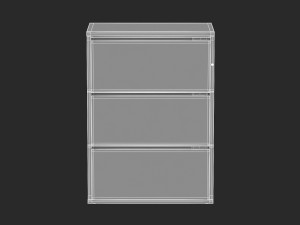 herman miller storage cabinet meridian 5 3Dモデル