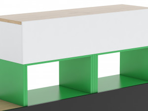 herman miller storage cabinet meridian 3 3D मॉडल