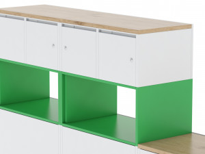 herman miller storage cabinet meridian 3 3D मॉडल