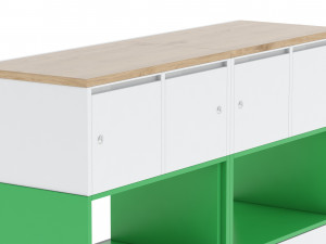 herman miller storage cabinet meridian 3 3D मॉडल