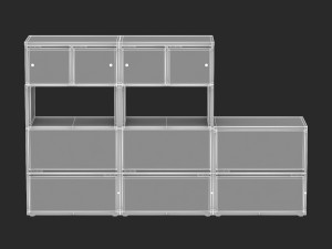herman miller storage cabinet meridian 3 3D मॉडल