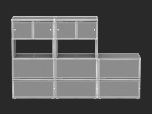 meuble de rangement herman miller m&eacute;ridien 3 Modèle 3D
