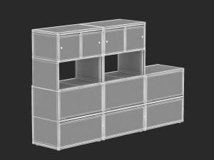 herman miller storage cabinet meridian 3 3D मॉडल