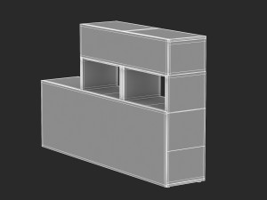 herman miller storage cabinet meridian 3 3D मॉडल