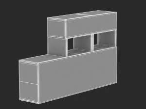 meuble de rangement herman miller m&eacute;ridien 3 Modèle 3D