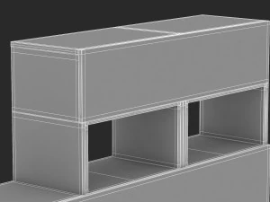 meuble de rangement herman miller m&eacute;ridien 3 Modèle 3D