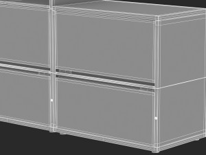 herman miller storage cabinet meridian 3 3D मॉडल