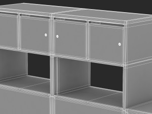 herman miller storage cabinet meridian 3 3D मॉडल