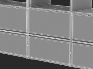 herman miller storage cabinet meridian 3 3D मॉडल