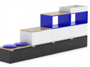 arm&aacute;rio de armazenamento herman miller meridian 2 Modelo 3D