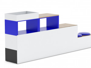 herman miller storage cabinet meridian 2 3D Модель