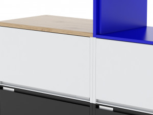 herman miller storage cabinet meridian 2 3D Модель
