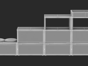 arm&aacute;rio de armazenamento herman miller meridian 2 Modelo 3D