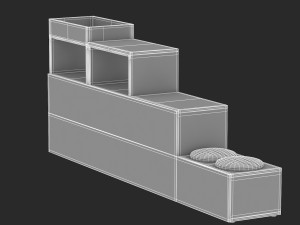 herman miller storage cabinet meridian 2 3D Модель