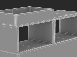 herman miller storage cabinet meridian 2 3D Модель