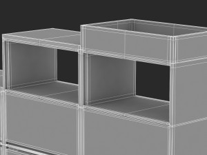 herman miller storage cabinet meridian 2 3D Модель