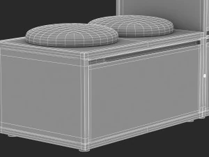 arm&aacute;rio de armazenamento herman miller meridian 2 Modelo 3D